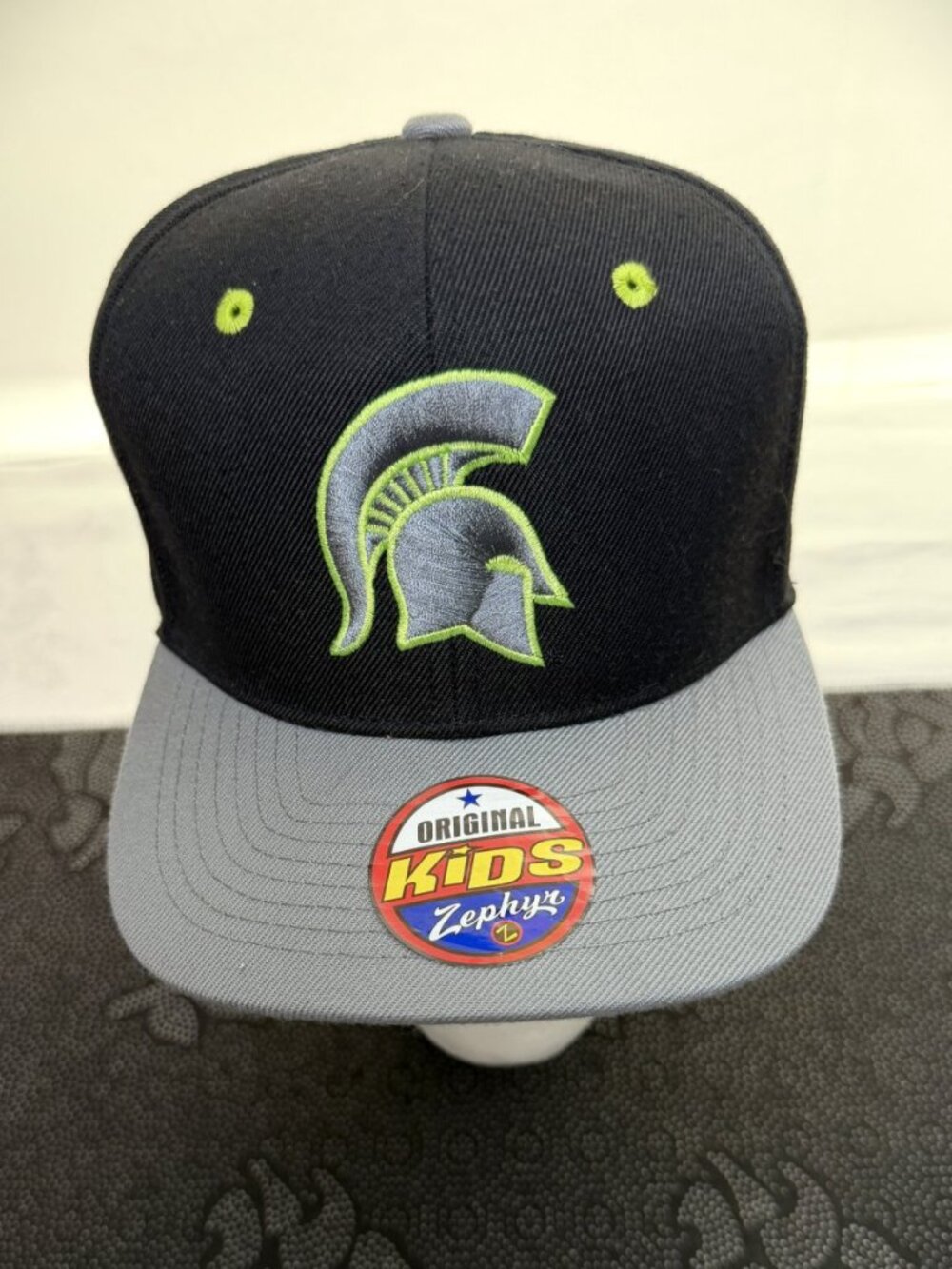 Zephyr Michigan State Spartans Black/Gray Snapback Youth Cap